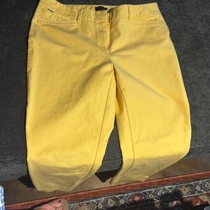 White House Black Market Yellow Capris